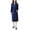 Navy, variant on fheaev Lightweight Robes For Women Waffle Bathrobe Soft Fast-Drying Unisex Couple Hotel Robe House Dress Long Nightgown With Pockets