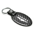 thumbnail image 2 of Jeep Wrangler Sahara Real Carbon Fiber Oval Shape Black Leather Strap Key Chain, 2 of 6