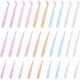 thumbnail image 1 of 60 pinzas de plástico, 3 estilos, pinzas dobladas para hacer bisutería con cuentas (5 colores), 1 of 5