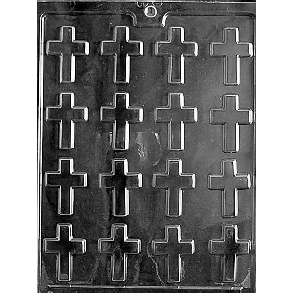 Grandmama's Goodies R004 B/S Cross Chocolate Candy Soap Mold with Exclusive Molding Instructions