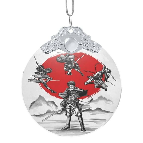 Attack On Titan Glass Orament Christmas Ornament Christmas Decorations For Tree Holiday Present Ldeas