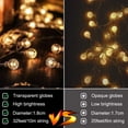 thumbnail image 3 of Metaku Outdoor String Lights Battery Operated 16.4ft 50LED Fairy Lights with Remote Waterproof Indoor Outdoor (Warm White), 3 of 5