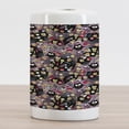 thumbnail image 2 of Owls Ceramic Toothbrush Holder, Crazy Owls and Tasty Delicious Sweets Cupcakes Ice Cream Candy and Abstract Leaves, Decorative Versatile Countertop for Bathroom, 4.5" X 2.7", Multicolor, 2 of 4