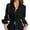 1Black, variant on Women Long Sleeve Button Down Shirts Tie Back Cinched Waist Top Lapel V Neck Blouse Solid Slim Fit Clothes Dressy Business Work Blouses 2026 Trendy Elegant Tops