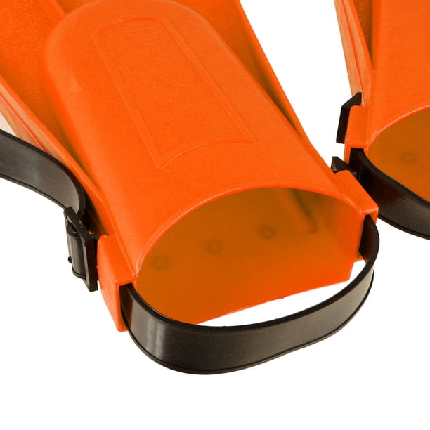 Palmes De Natation Réglables Pour Enfants – EVA + PVC, Semelle Antidérapante, Pour Plongée Et Snorkeling (orange)