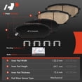 thumbnail image 5 of A-Premium Front Ceramic Disc Brake Pads Set Compatible with Hyundai Veracruz 2007-2012 3.8L, 4 Pcs, 5 of 8