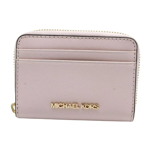 Michael Kors Jet Set Travel Medium Zip Around Card Case Powder Blush