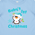 thumbnail image 4 of Inktastic Baby's 1st Christmas with Cute Penguin and Snowflakes Boys or Girls Baby T-Shirt, 4 of 5