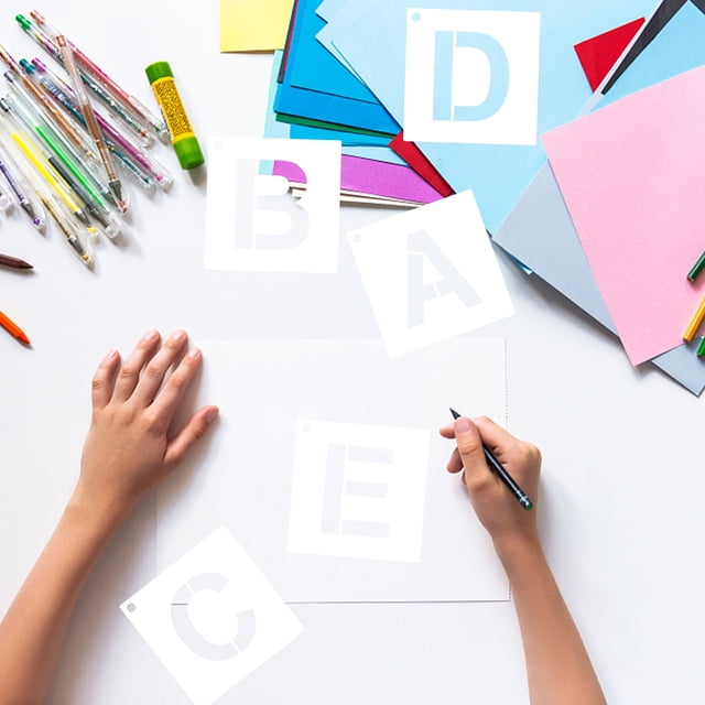 unbranded 36Ud Plantillas Reusables En Pet Para Crear Letras Y Números En Proyectos Creativos