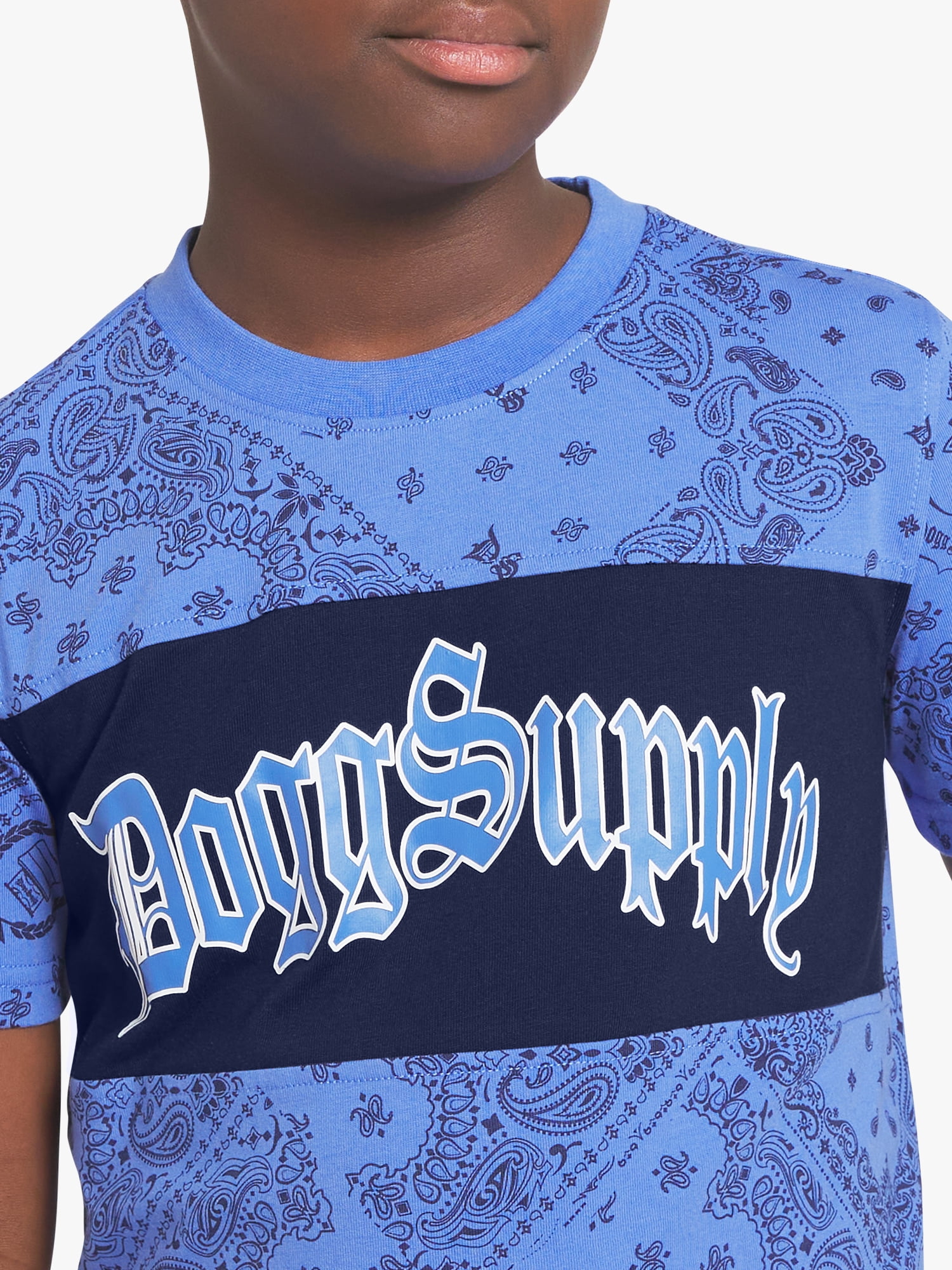 Dogg Supply by Snoop Dogg Little Boys & Big Boys Bandana Print Short Sleeve Tee, Sizes 4-18