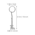 thumbnail image 2 of FRCOLOR  3 Pcs Key Chain Vernier Caliper Tiny Keychain Portable Silver, 2 of 7