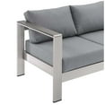 thumbnail image 6 of Afuera Living Modern Aluminum/Fabric Patio Sofa in Silver/Gray, 6 of 10