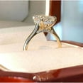 thumbnail image 3 of 2CT Oval-Cut Lab Created Diamond Hidden Halo Engagement Ring 14K Yellow Gold Plated Silver, 3 of 3