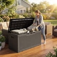 thumbnail image 6 of Homall 100 Gallon Outdoor Box Deck Plastic Resin Storage Box, Dark Brown, 6 of 7