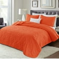 thumbnail image 4 of Exclusivo Mezcla Twin Quilt Bedding Set, Lightweight Vintage Twin XL Size Quilts with Pillow Sham, Soft Bedspreads Coverlets for All Seasons (88"x68", Orange), 4 of 7