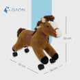 thumbnail image 3 of Juguete Montable A Pedal Baby Gaon Mecedora para Niños Caballo Café, 3 of 7