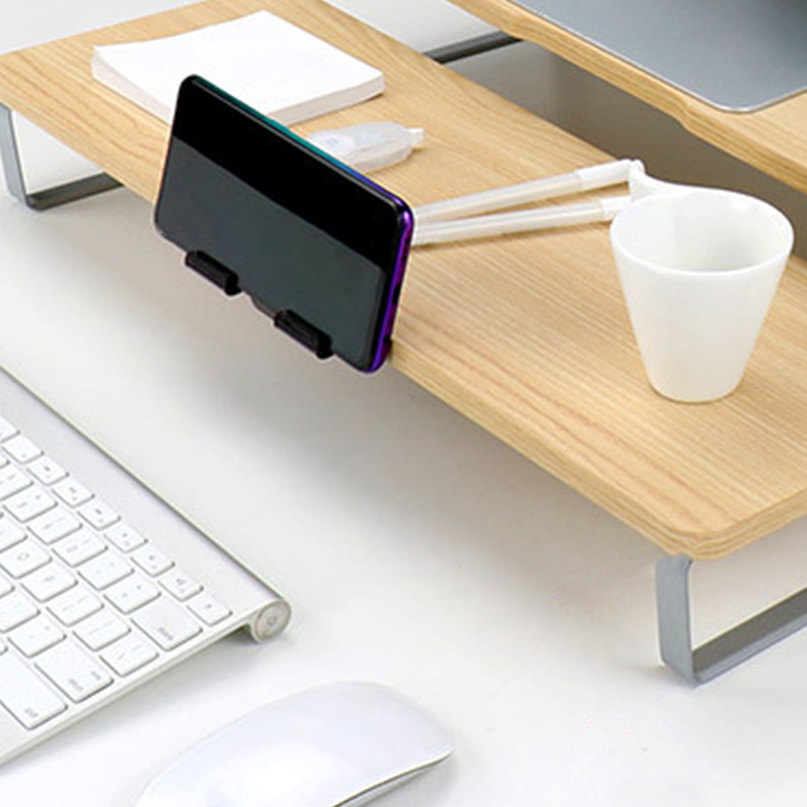 WINDLAND Black Desktop Ergonomic Monitor Riser Stand with Platform for Laptop Computer