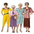 thumbnail image 2 of Rasta Imposta Golden Granny Yellow Sassy Halloween Costume with Wig, Adult, Size M/L, 2 of 3