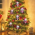 thumbnail image 2 of 2025 Christmas Advent Calendar Panda with Santa Hats Pendants, 24 Days Small Advent Calendars 2D Acrylic Hanging Toys for Christmas Party Home Decor, 2 of 7