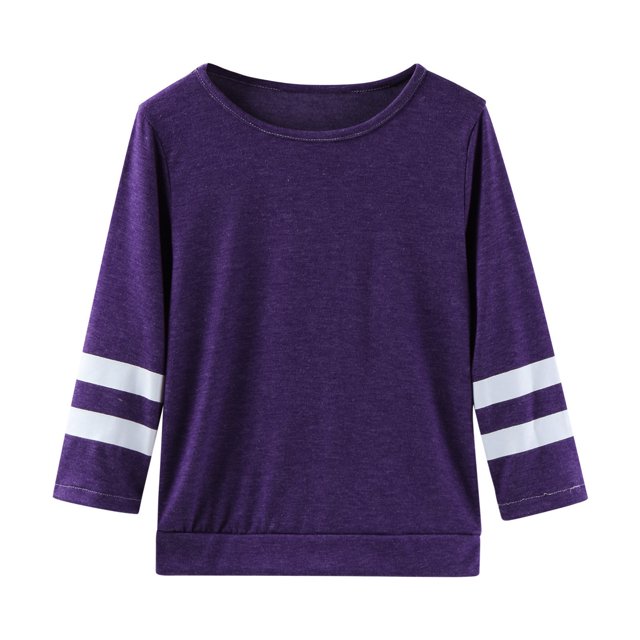 DXOUPM Chandail à Manches Longues à Col Rond pour Filles, Chandail Molletonné pour Enfants, Blouse Décontractée Ample, Sortie
