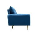 thumbnail image 3 of Hybition Velvet Sofa Modern Couch with Metal Legs for Living Room-Blue, 3 of 9