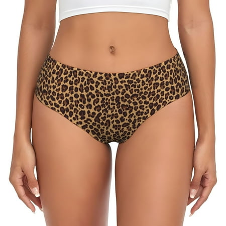 Womens Underwear - Leopard Print No Show Seamless Underwear for Women  Kawaii Soft Stretch Women s Panties  Hipster Ladies Panties Bikini Underwear Briefs