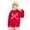 Red, variant on Navy Kids Girls Hooded Sweatshirt 2-7T, 100% Polyester Bow Print Pullover Hoodie, Easy Care Machine Washable Wrinkle Resistant,Size 6 T