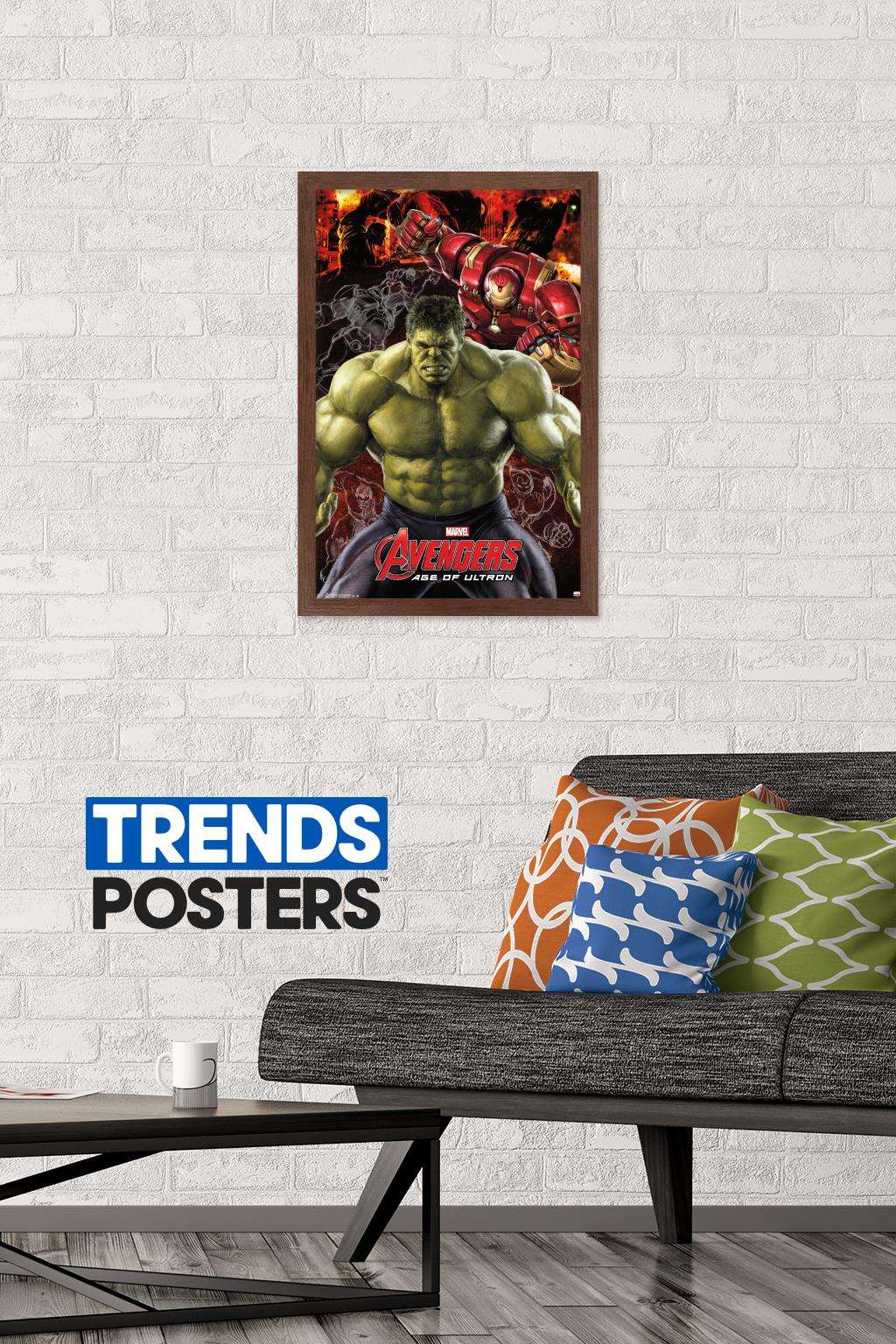 Marvel Cinematic Universe - Avengers - Age of Ultron - Hulk Wall Poster, 14.725" x 22.375", Framed