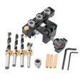 thumbnail image 3 of Quick Clamp 3 in 1 Woodworking Dowelling Jig Adjustable Drilling Guide Puncher Locator Wood Hole Opener Carpentry Tools, 3 of 10