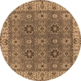 thumbnail image 1 of Ahgly Company Indoor Round Oriental Brown Industrial Area Rugs, 8' Round, 1 of 4