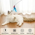 thumbnail image 3 of Juguete interactivo para gatos con cabeza de repuesto de plumas, 3 uds., 3 of 5