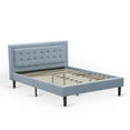 thumbnail image 4 of East West Furniture Fannin Traditional Wood Platform Queen Bed in Denim Blue, 4 of 5