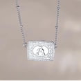 thumbnail image 7 of OHOB-COOL  Mini Belt Buckle Necklace with Initial – Personalized Western Cow Tag Pendant, Silver Tone Adjustable Jewelry for Valentine's Day Gift, 7 of 7