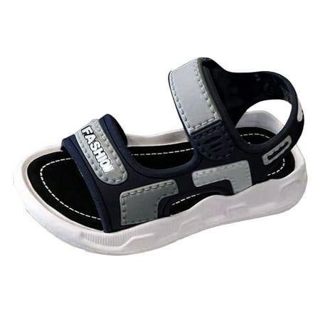 

Ediodpoh Boy Fashion Comfortable Beach Sandals with Soft Soles in Summer Sandals for Kids Grey 10.5
