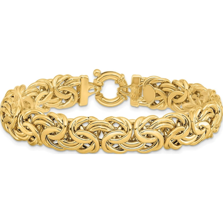 14kt yellow sale gold byzantine bracelet