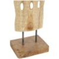 thumbnail image 5 of 7" x 60" Brown Teak Wood Handmade Tall Floor Cutout Post Abstract Sculpture with Live Edge Base, by DecMode, 5 of 9