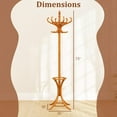 thumbnail image 4 of Coat Rack with Umbrella Holder, 73 Inch Freestanding Coat Hanger Stand with 12 Hooks, Wooden Entryway Coat Tree for Clothes, Bags, Hats, Scarves, Living Room, Bedroom, Hallway (Natural), 4 of 18