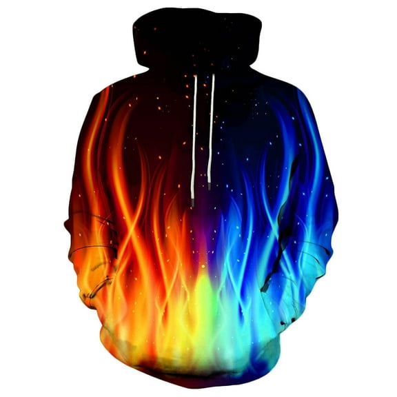 Aoochasliy Mens Hoodies Pullover Christmas Sports Sweatshirts Trendy 3D Printing Pullover Long Sleeve Round Neck Blouse