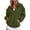 Army Green Sweatshirts, variant on Women's Basic Soft Collared Half Button Pullovers Sweatshirts with Kangaroo Pocket Casual Everyday Tops S-2XL