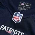 thumbnail image 4 of Men's Nike Stefon Diggs Navy New England Patriots Game Jersey, 4 of 6