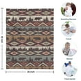 thumbnail image 4 of Brown Geometric and Bear Pattern Blanket,Comfortable Soft Flannel Throw Blanket,All Season,Warm Lightweight Blankets for Sofa Bed Couch Living Room Chair,30"x40", 4 of 4
