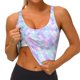 thumbnail image 3 of Fotbe Rainbow Scales Sujetador Deportivo Largo sin Aros para Mujer con Almohadillas y Soporte Medio, Transpirable y Absorbente, Camiseta Tipo Chaleco o Tank Top-Medium, 3 of 8