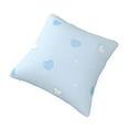 thumbnail image 3 of YFYANG Square Decorative Throw Pillow Case (Without Pillow Insert), Cute Blue Heart Pattern Bedroom Sofa Car Cushion Cover, 20"x20", 3 of 9