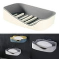 thumbnail image 3 of TISHITA Soap Holders Combo with Innovative Water Drainage System, Layer Soap Organizer for Shower , Grey, 2 2 Pcs, 3 of 7