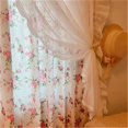 thumbnail image 4 of French Pastoral Double-Layer Ruffled Side Lace Flower Curtains Living Room Polycotton Curtain Cloth Kitchen, 4 of 7