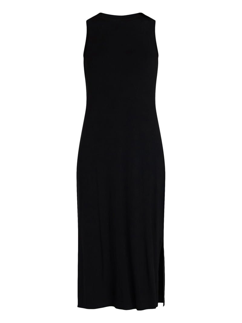 Time and Tru Women's Sleeveless Midi Column Dress, Sizes Xs-xxxl
