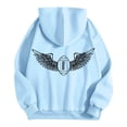 thumbnail image 4 of MHFRRA Sudadera con Capucha Informal para Hombre, Estilo Holgada, con Estampado de Fútbol, Cómoda y Cálida, para Uso Diario En Otoño E Invierno Azul cielo, 4 of 4