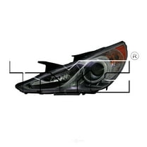 Driver Left Headlight Assembly TYC 20-9256-00-9 for Hyundai Sonata 2011-2014