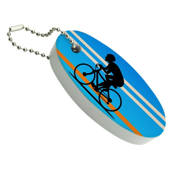 Road Bike Cycling Biking Bicycle Floating Foam Keychain Fishing Boat Buoy Key Float