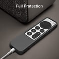 thumbnail image 3 of ZHAOCHENG Funda Protectora Compatible con Apple TV Siri Remote 2022/2021 - Funda de Silicona Ligera y Antideslizante Resistente a Golpes, Negra, 3 of 5